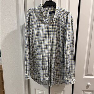 Polo by Ralph Lauren Yellow and Blue Checkered Shirt